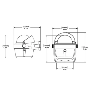 Ritchie B-51 Explorer Compass – Bracket Mount – Black