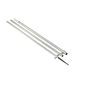 Lee's 16' Bright Silver Pole w/ Black Spike Step Tube 1 3/8"