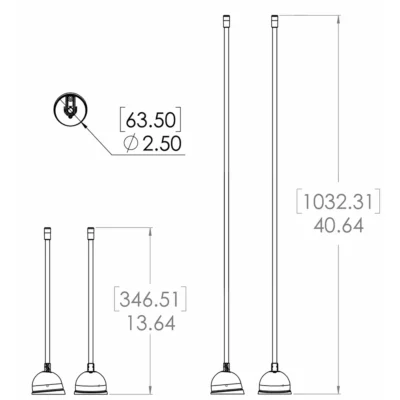 Lumitec Contour Anchor Light – 12″ – Black Shaft White Base