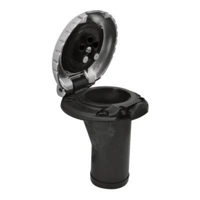 Attwood Deck Fill f/Carbon Canister System – Straight Body & Scalloped Chrome Cap